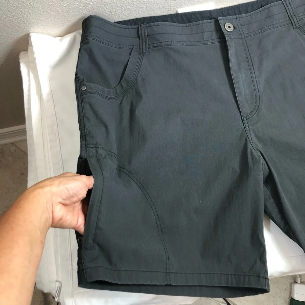Kuhl Vintage Patina Dye the‎ RAMBLR Charcoal Lightweight Classic Look Shorts 42